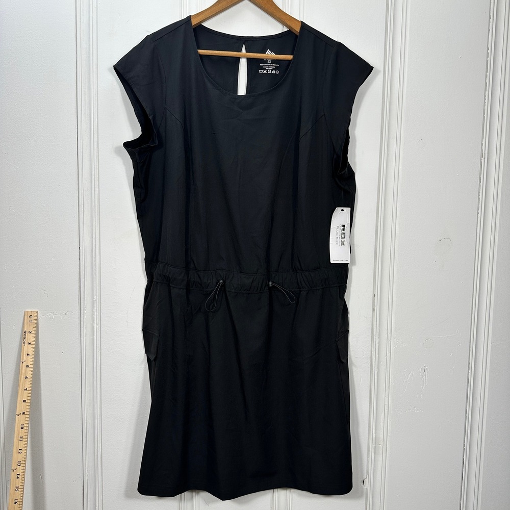 RBX Active Dress Womens 2X Black NEW Cargo Pocket Drawstring Waist Athletic